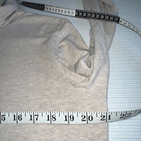 Tweeds Womens Beige Cotton Long Sleeve Turtleneck XL‎ Neutral Minimalist Chic - Picture 8 of 9